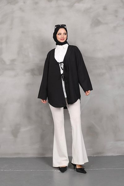 Nergis Neva Butik Kimono Tunic with Ties in Front