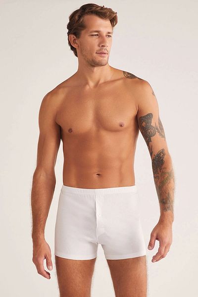 Kom Adrian Cotton 2-pack Ανδρικό Μπόξερ - Λευκό