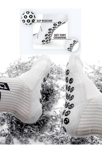 Bellanora Set of 4 Imported Football Rubber Anti-Slip Sole Seamless Match Athlete Leggings Socks and Shin Guards