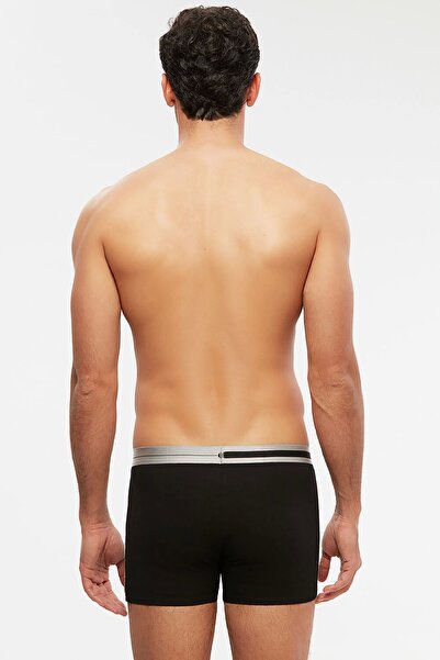 Kom Erkek Conan Pamuklu Modal Likralı Boxer - Siyah