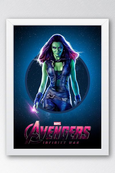 Saturn Ζωγραφική με κορνίζα Gamora - Ζωγραφική αφίσας ταινίας Avengers