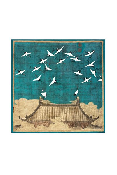 CASHMERE AND SİLK MAWLANA 100% Silk Scarf (50*50)
