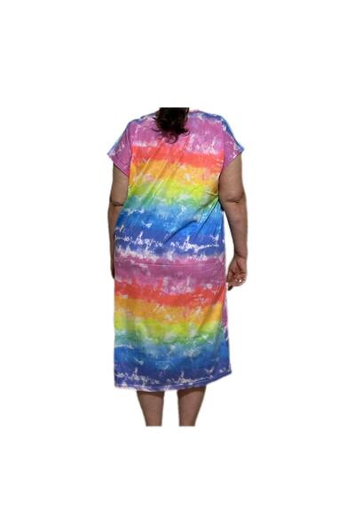 İpek Women's Short Sleeve Plus Size 100% Cotton Nightdress/Dress