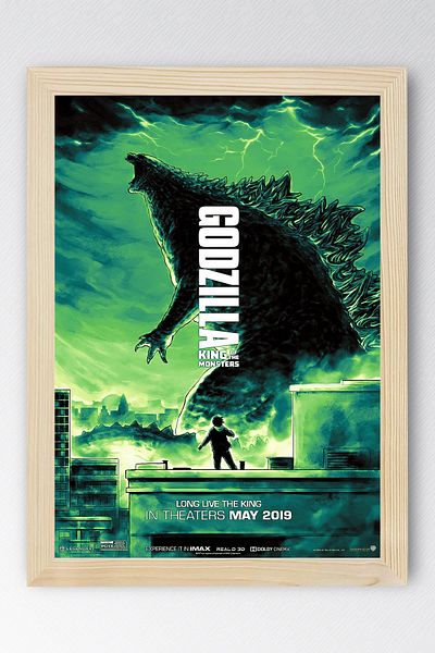 Saturn Godzilla King of the Monsters Framed Painting - Movie Poster Painting