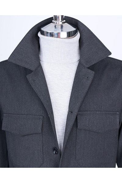 TerziAdemAltun Men's Sports Suit - Italian Style, Grey, Jacket and Pants T13275