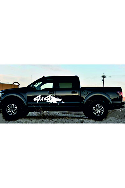 Birim Matbaa ملصق سيارة 4X4 JEEP TEXT (20x58 سم يمين ويسار)