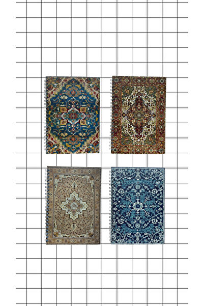 Mas Note A 5 Spiralli Karton Kapak Kareli Okul Defteri 50 Yaprak 4’lü Set