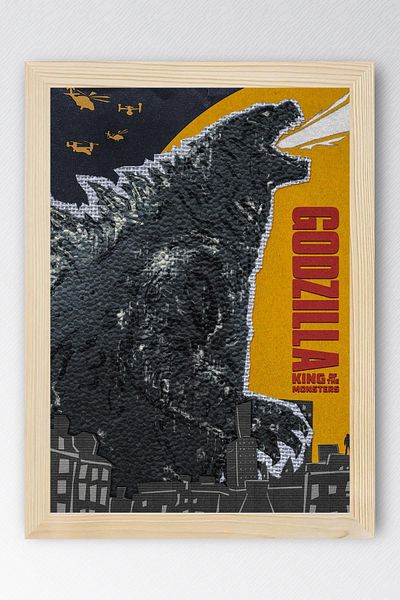 Saturn Pictură înrămată Godzilla - Pictură poster film