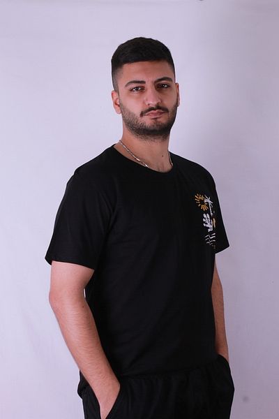 trender Yakamoz Printed Black Men's T-Shirt Tr-10