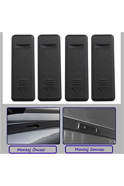fkoto Hyundai İ20 İ30 Kia Ceed Tavan Çıta Plastik Kapak Takımı 4 Adet 87255-A...