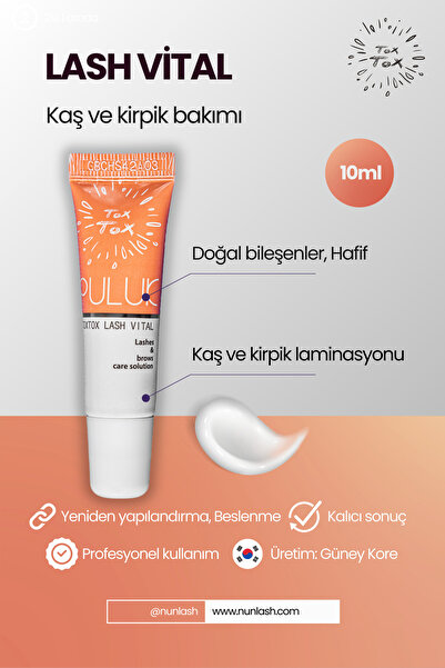 PULUK TOXTOX LASH VİTAMİN Kaş ve Kirpik Bakımı - Kaş ve Kirpik Laminasyonu 10ml