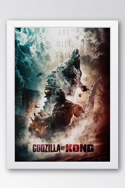 Saturn Godzilla vs Kong Pictură înrămată - Pictură poster film