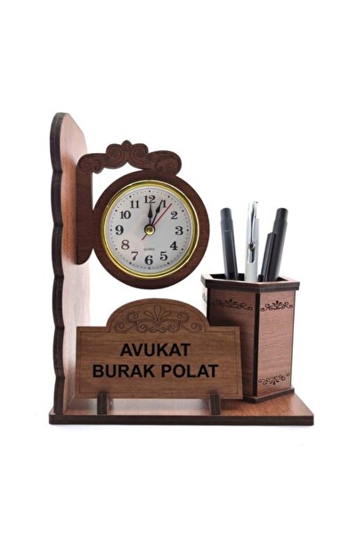 Genel Markalar Ayışığı Hediyelik İsme Özel Saatli Masa İsimliği