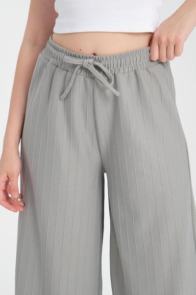 Store Women's Lycra, Rope-Tied, Straight Striped Palazzo Pants