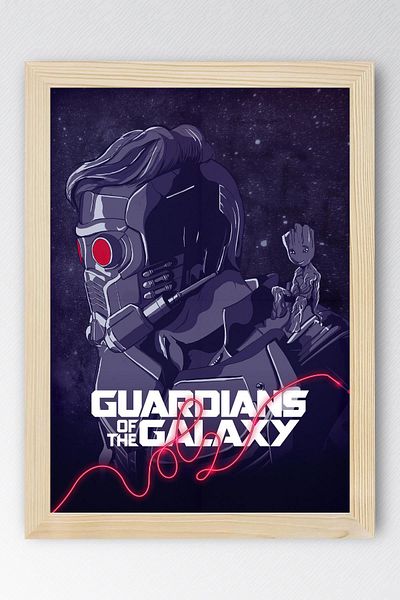 Saturn Guardians of the Galaxy Framed Painting - Guardians of the Galaxy Movie Poster Painting