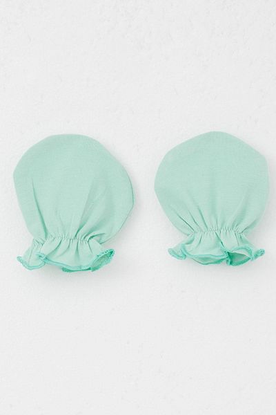 Breeze Water Green Newborn Baby Gloves - Basic Standard
