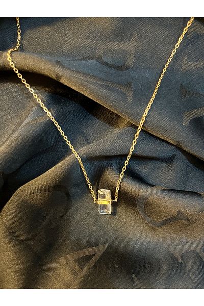 Store Crystal Zircon Stone Women's Stainless Steel Necklace Adjustable Stylish Design