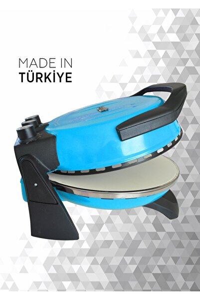 gözdehome Açık Mavi - Erato Taşfırınım Pizza Makinesi, Lahmacun Makinesi Doğal Taş Fırın - Timer - 400 °c