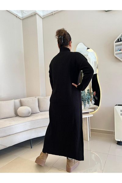 MJORA Half Turtleneck Knitwear Knitted Dress