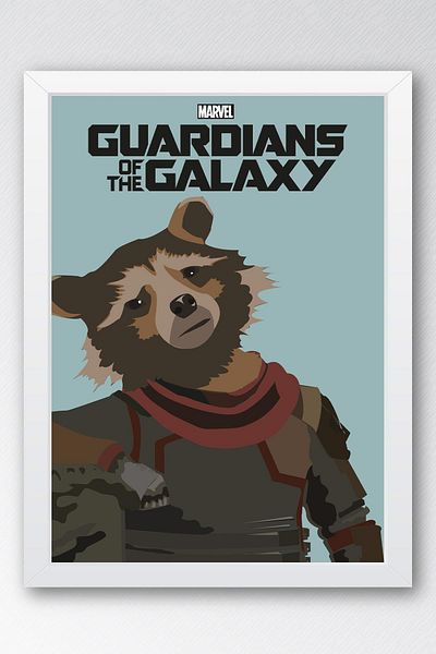 Saturn Pictură înrămateți cu rachetă Raccoon de The Guardians of the Galaxy - Pictură poster de film The Guardians of the Galaxy