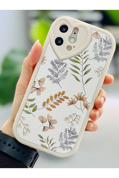 Go Aksesuar حافظة حماية للكاميرا من السيليكون الناعم بتصميم زهور متوافقة مع هاتف Iphone 12 و12 Pro