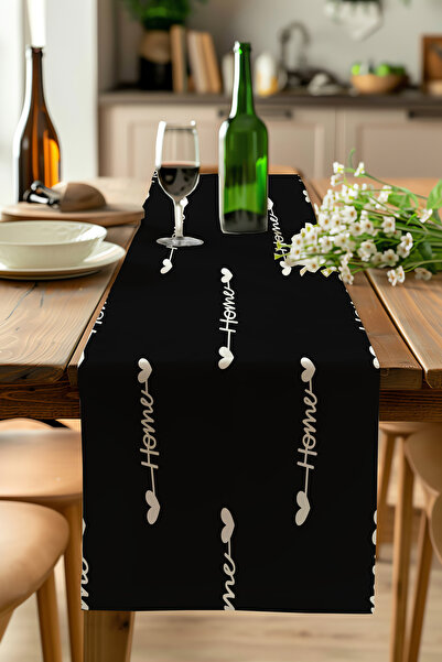 ALAMODECOR Covoraș decorativ negru, etnic, boem, cu imprimeu digital, cu text...