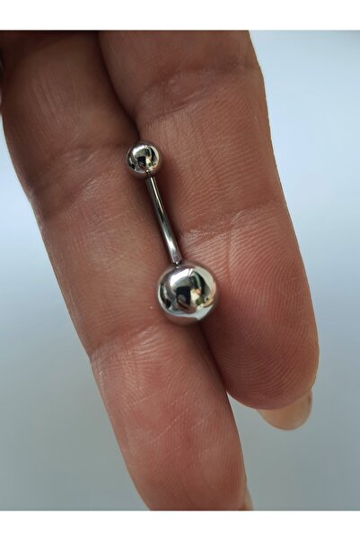 kurukafagift Düz Model Çelik  Göbek Piercing