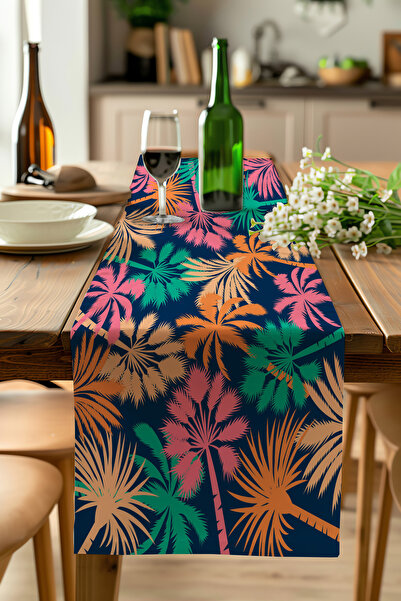 ALAMODECOR Model cu flori tropicale colorate, cu imprimeu etnic boem, cu impr...