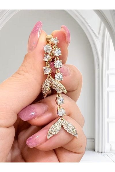 Store Steel zirconia stone earrings