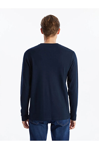 LC Waikiki LCWAIKIKI Classic Bisiklet Yaka Uzun Kollu Baskılı Erkek Sweatshirt