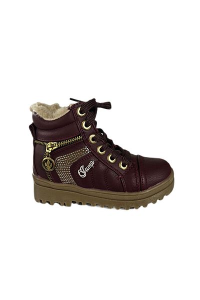 Jumper Girl's Boots with Fur Inside and Side Zipper