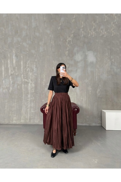 nizzell FUSTA CRINKLE FABRIC CRASH MAXI LUNGIME SEZON NOU