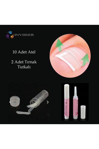 INVOKER Tırnak Batması Engelleyici Tırnak Düzeltici Yapıştırmalı Batık Tırnak Çıkartıcı Atel