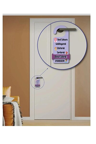 SURPRISE PARTY STORE Ramazan Ayı Temalı Kağıt Kapı Kolu Askısı 6lı