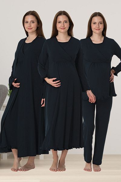ByLohusa Effortt Navy Blue Maternity Set