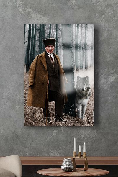 TAULART ΕΠΙΠΕΔΟ ULTRA HIGH DEFINITION WOLF AND ATATURK 4MM ΑΠΕΙΡΟ ΠΙΝΑΚΑΣ ΓΥΑΛΙΟΥ ΣΠΙΤΙ, ΣΑΛΟΝΙ, ΔΩΡΟ