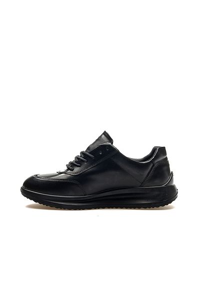 Scooter Men's Genuine Leather Orthopedic Comfort Casual Shoes 24K M4010Ds Black