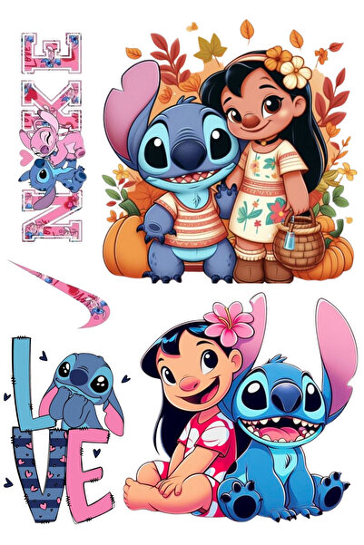 WHB Ütü Ile yapışan Tekstil DTF Baskı görseli DENİZ KIZI – RAPUNZEL – LİLO VE...