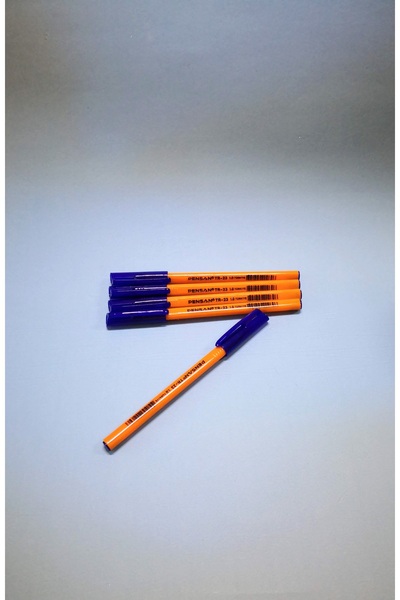 Pensan Mavi Tükenmez Kalem Üçgen 1,0mm 5 Adet Birlikte