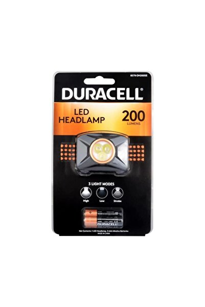 Duracell 200 Lümen Ledli Kafa Feneri 3 Aaa Piller Dahil