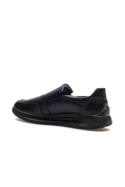 Scooter Men's Genuine Leather Orthopedic Comfort Casual Shoes 24K M4011Ds Black