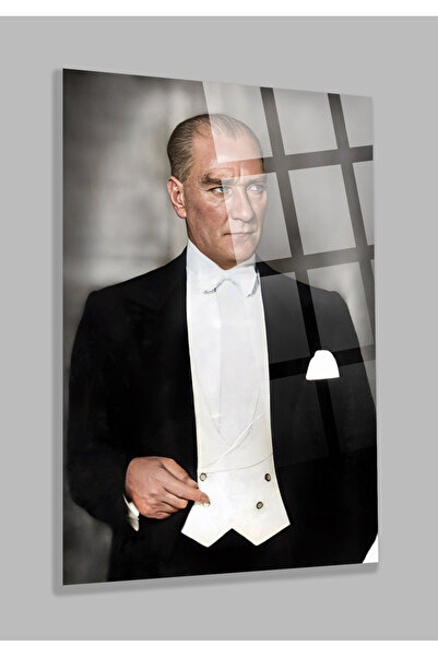 TAULART TABLOR ATATURK DE DEFINIȚIE ULTRA-ÎNALTĂ TABLOR DE STICLA INIMPUTĂ DE 4 MM PENTRU CASĂ, SALON, CADOU