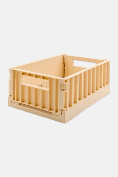Muy Mucho Small Foldable Storage Box 22 H X 15 L X 2 W Cm, Beige