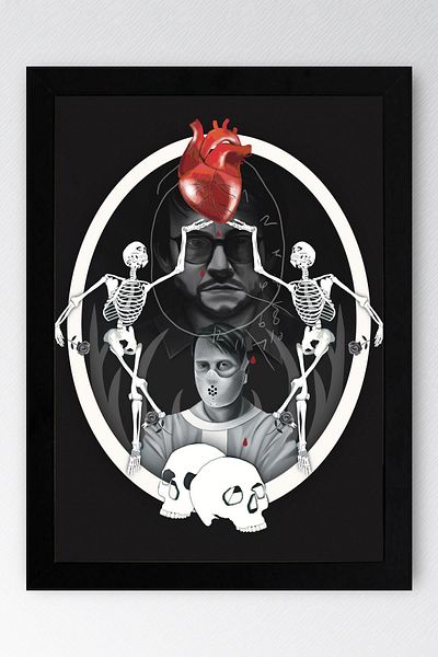 Saturn Hannibal Framed Painting - Tv Series Poster Poster Painting