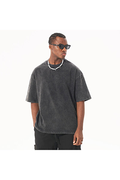 bellanova Βασικό μπλουζάκι με σχέδιο ασφάλτου oversized με εφέ λεκέδων, που π...