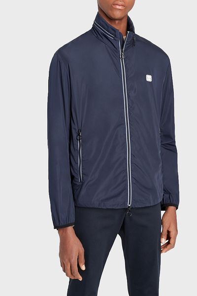 Armani Exchange Armani Exchance Windproof Regular Fit Hidden Hood Stand Collar Jacket Men Coat 8Nzb07 Znwfz 1