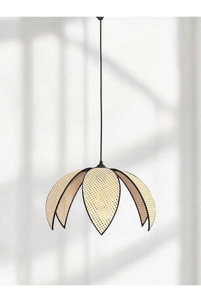 KorFam Modern Hazeran Look Leafy Flower-Shaped Bohemian Rustic Chandelier