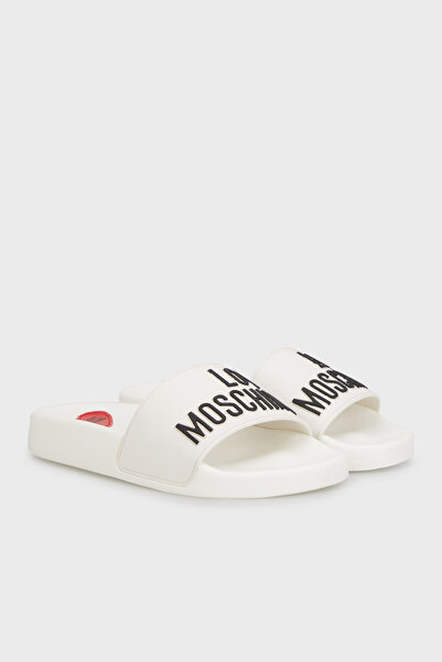 Love Moschino Flat Slippers with Logo: Slippers Ja28052G1Mi14100