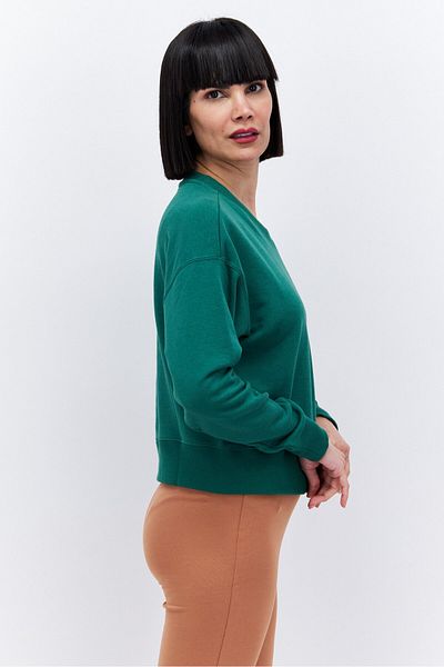 Puma Women Relaxed Fit Long Sleeve Outdoor Sweatshirt, Green