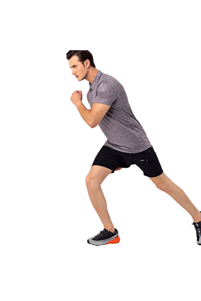 Merrell Pace Men's Gray Polo T-Shirt Men's Polo T-Shirt M4Pacem